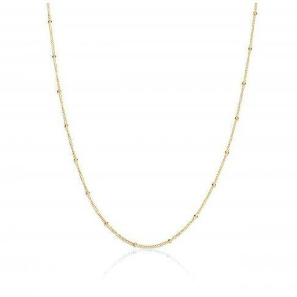 NWT Karen Satellite Necklace // 10kt Italian SOLID Gold (16" + 2")
